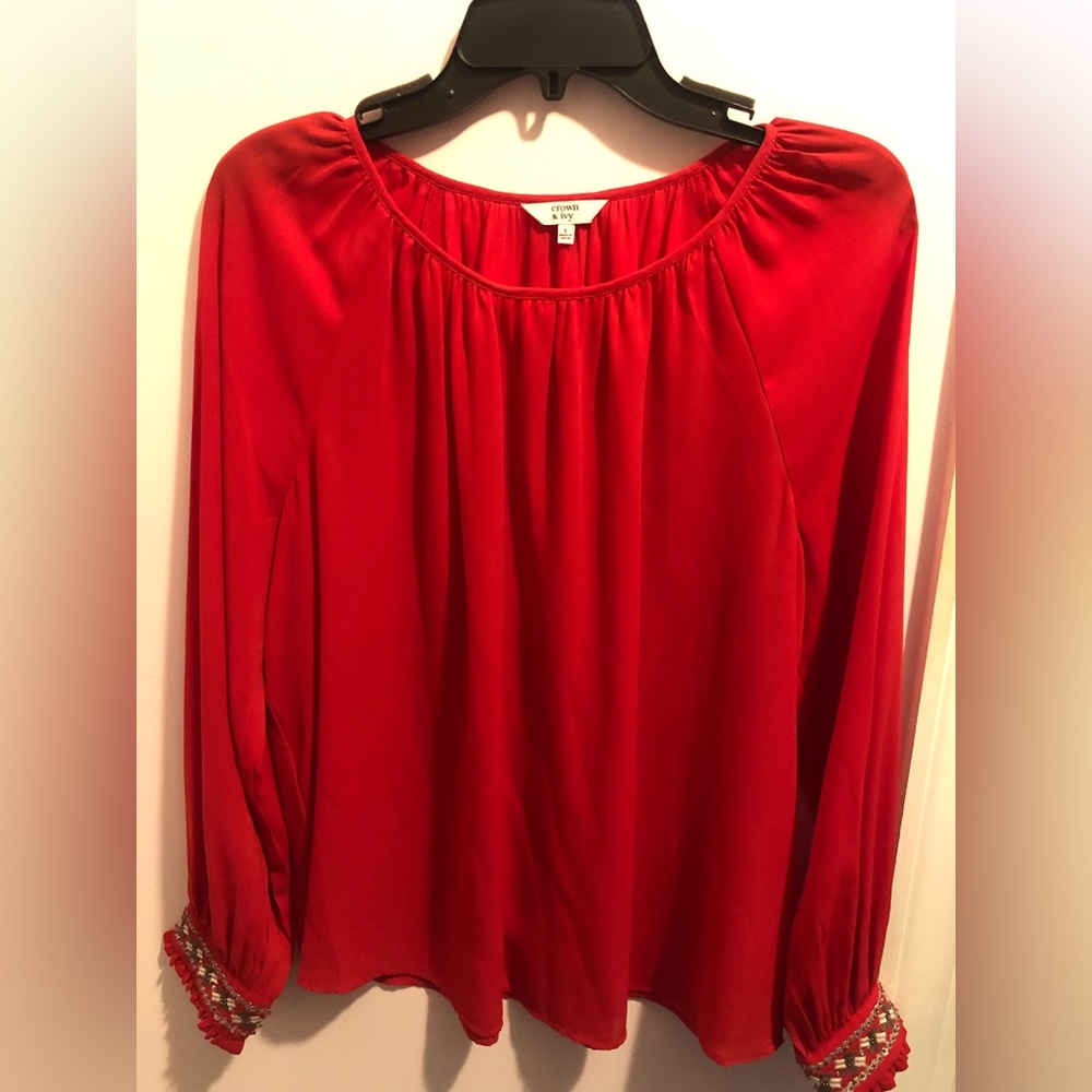 Crown & Ivy Red Blouse